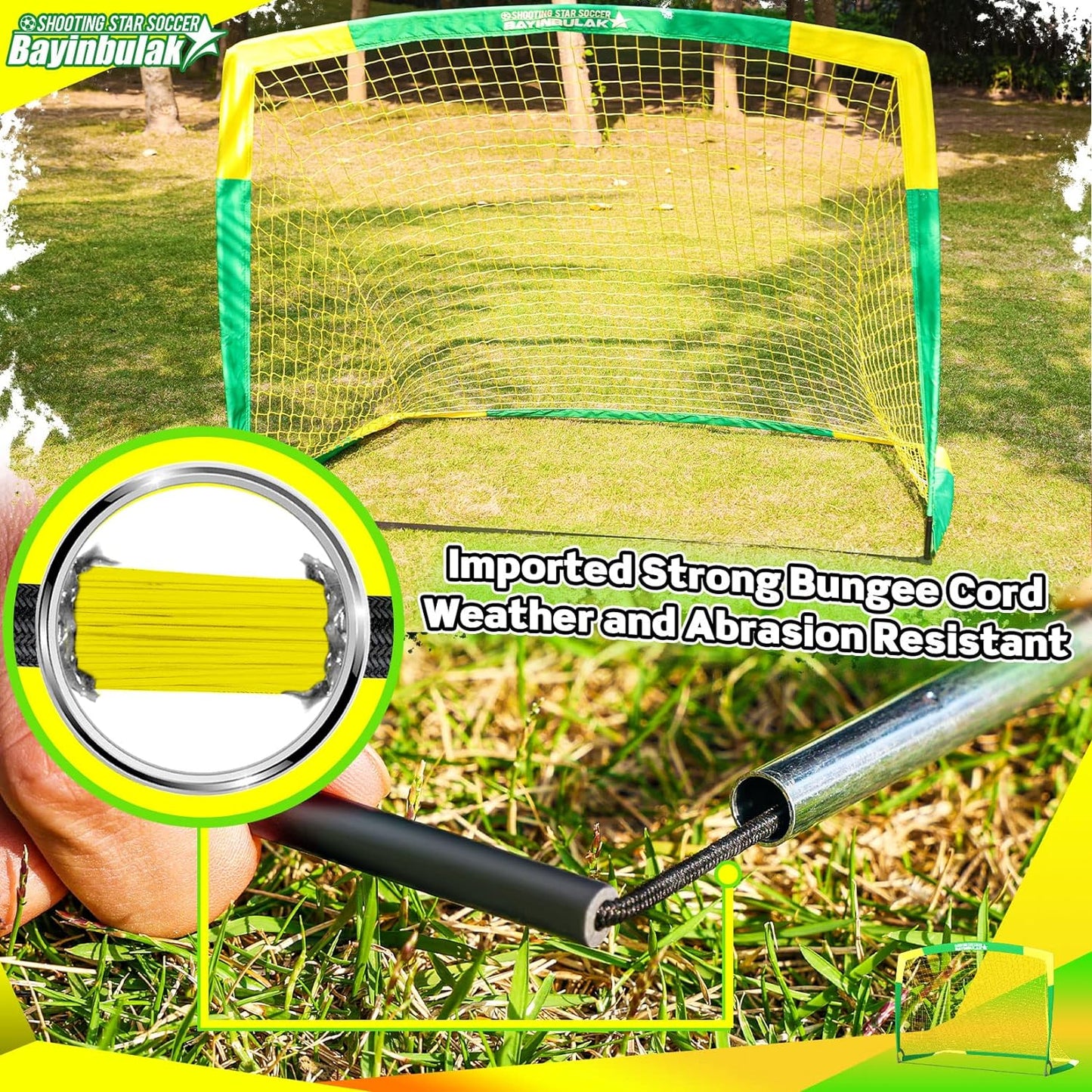 Soccer Goal Portable Soccer Net for Backyard Training 5'x3.6', 1 Pack