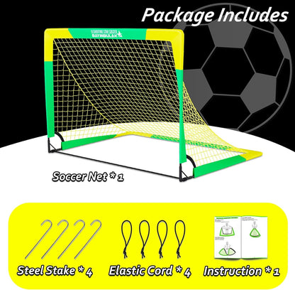 Soccer Goal Portable Soccer Net for Kids Backyard 3'x2.2', 1 Pack